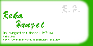 reka hanzel business card